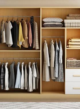 木制衣柜简易21370衣卧衣服收室衣纳柜小户型出租房橱推拉门柜子