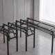 折叠桌架子长TGW条桌支双架层层单铁架桌桌子腿折叠铁艺架简约白