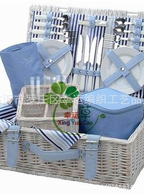 201CWP6篮年供应新款野餐柳编编野餐收纳篮子柳编篮子柳筐柳篮