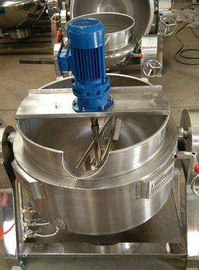 自动电加熬热糖夹层锅KNR可倾式脑蒸煮锅微电控制加热夹层锅