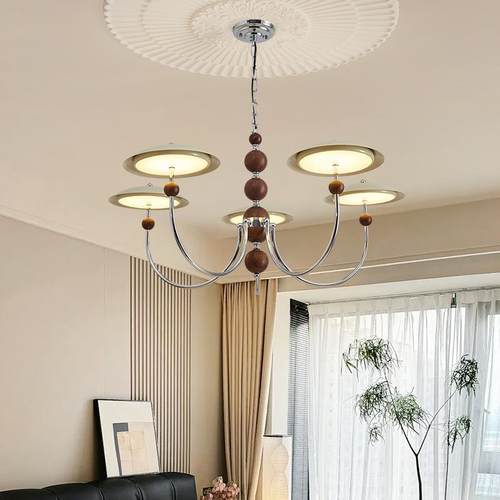 法中古风客厅吊复灯风高级感餐厅卧古室书房新中式护眼灯具实木式