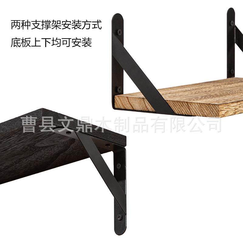 美式制客挂厅装饰浮动隔板乡村壁字式储物架墙面储物一板木L12324