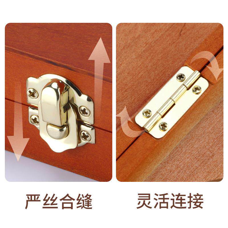 中盛SJB画材色盒_复古画盒上色手提木质油调便画箱轻型工具箱笔盒