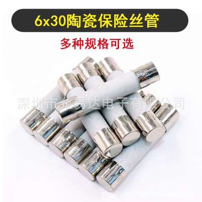 6x30陶瓷保险丝0.5A 1A 2A 3A 4A 5A 6A 10A 15A 20A 25A 30A快断