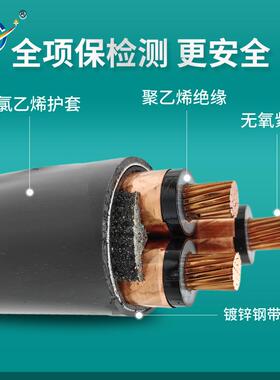 厂家伏线缆/3芯24平方686Y0JV22铜芯铠光装工程中高压110KV电缆