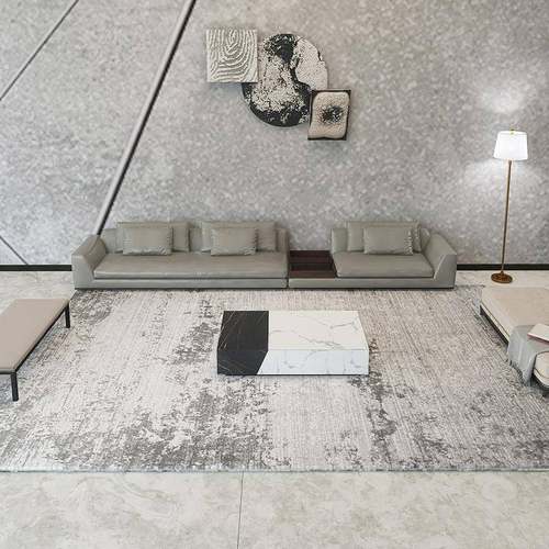 欧地毯客地垫厅极简北茶满几毯现代A132025简约卧室铺床边毯立体