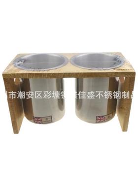 韩式不锈钢木装座JPL子筒厨筷房创意木架筒筷收纳筷子笼套沥水筒