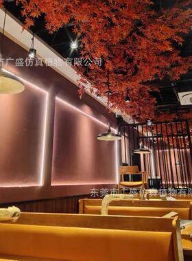 仿真红GS-FS001枫树假树大型仿造真树农庄餐室内装饰树人玻厅钢红