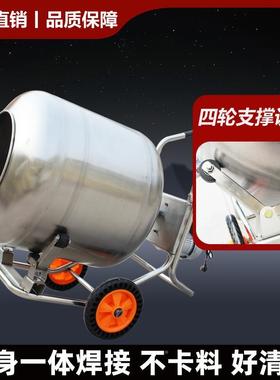 304不锈钢滚筒拌料食机OBK品型拌罐小家用搅拌桶腌肉搅饲料搅拌机