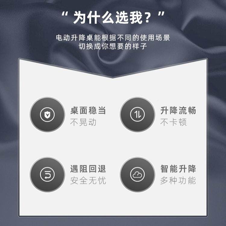 202价5特双电机腿正装2节升款降桌625腿升降电脑桌架可升降桌腿电