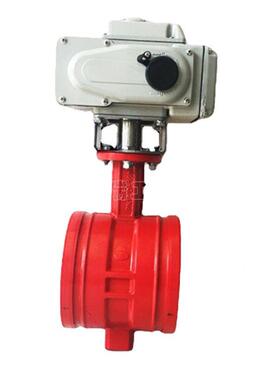 应电动沟槽卡箍供蝶阀98D1X沟消防槽电动蝶阀软密封卡箍734蝶阀