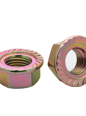 防滑螺帽带齿锁紧 8级镀锌六角法兰螺母GB61773厘4M5中6面10细牙