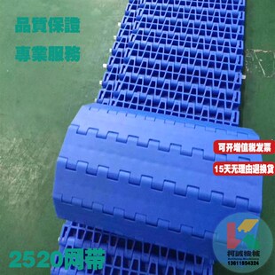 5230塑料网带25.4节距黄蓝塑料模块输送瓦楞纸输送2520网带链QNB