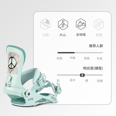 冷山雪具NITRO单板固定器尼卓COSMIC滑雪固定器新手全能女款2324