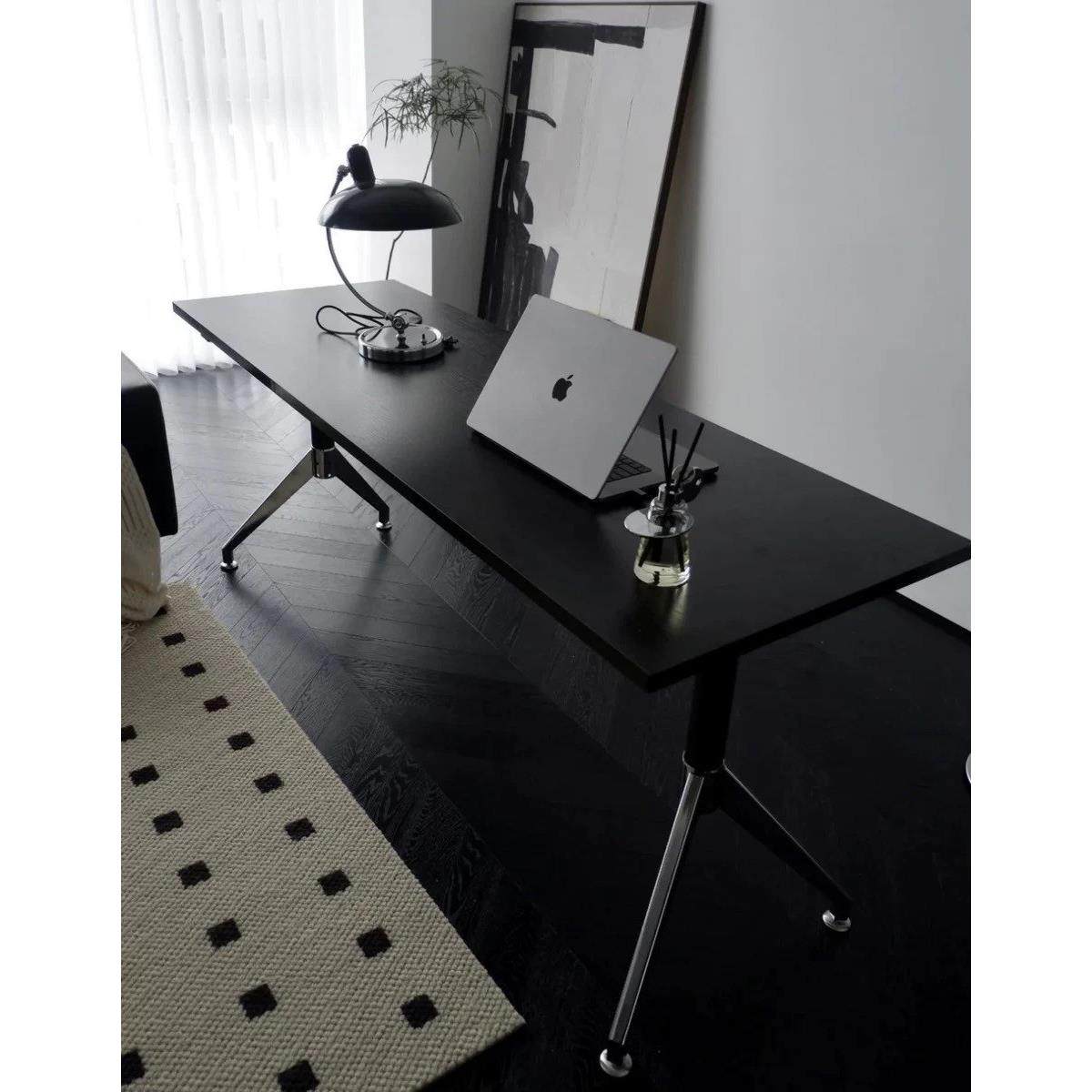 电脑桌台式简约家用书桌餐桌现代轻奢办公洽谈桌椭圆会议桌工作台