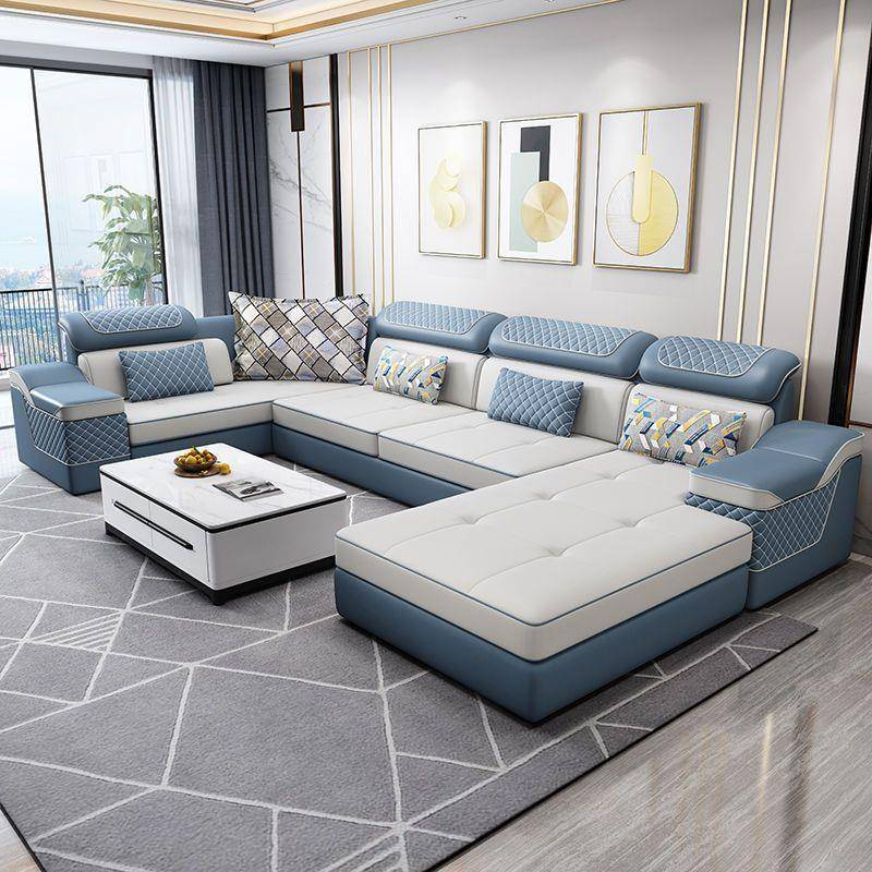 冬夏IJZ两用布艺沙型发简约现代组大小户厅可拆洗科技布U客型沙发