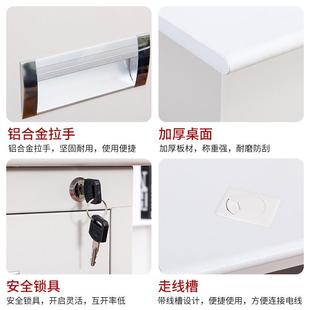 钢制办公XS644桌财务写字台带电抽屉带锁单人位1.2米.4米员工1铁