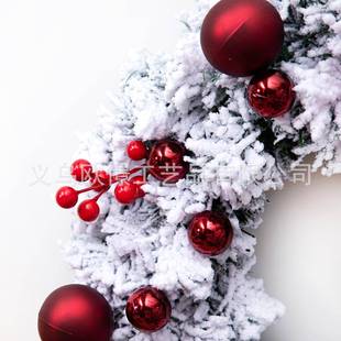 圣球诞花环圣诞节挂饰店741台橱窗装 花 饰圣诞花环35c酒m彩色新款