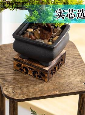 博古架实架木中小多阁紫砂茶壶茶具架式子花盆栽置物摆件展7SPPkX