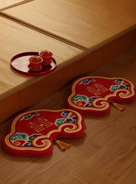 敬茶坐F77S7689垫结婚一对垫红色喜跪垫新娘改口福婚庆用跪品