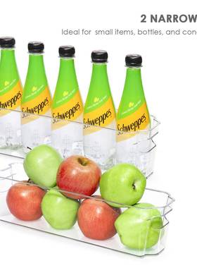 跨境盒爆酒款HK02001冰收纳盒透明无盖啤箱易拉罐储物厨柜家用收