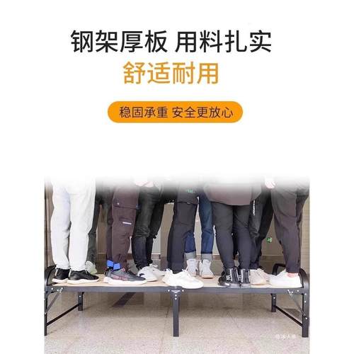 折床单人床家用叠实木简易成人小午休床固1米2双人租见详情房宿加