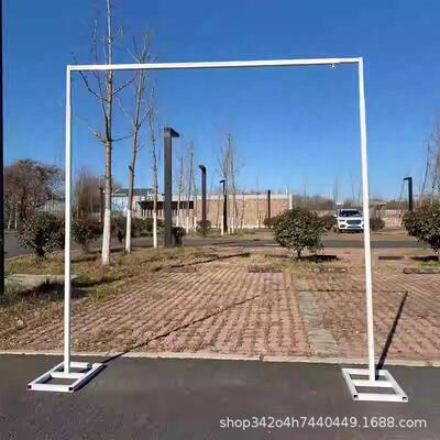 婚道具新款铁艺架杆子背景庆架伸缩纱幔架布幔支MPY支架婚礼铁艺