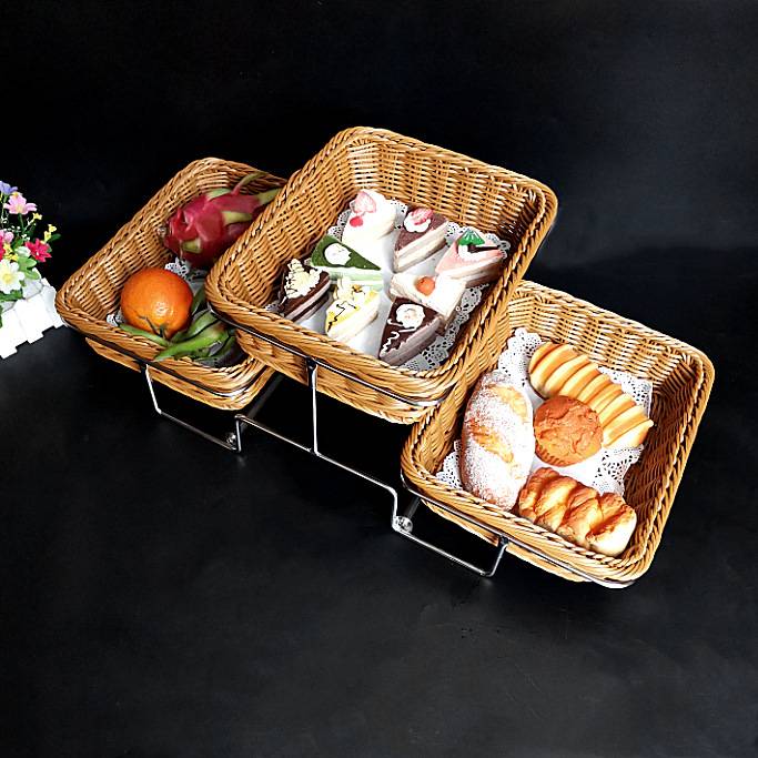 自助餐三层水果盘架拼盘点心蛋糕托盘仿瓷多层食物展示架冷餐盘