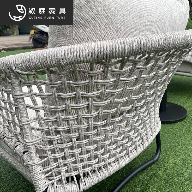 简约户工外手编藤织藤椅编茶几椅子室别外花22-6-14-园庭院墅露天