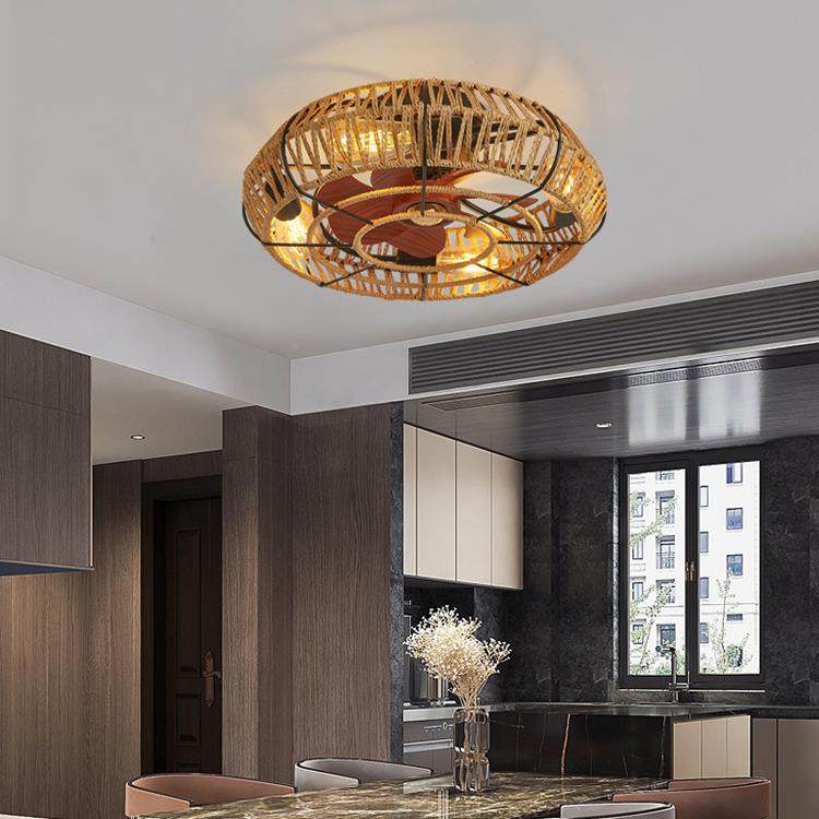 厂绳家跨直供美式复古风扇餐厅客厅卧灯室吸顶灯境895麻工业风吊,家装灯饰光源,风扇灯,淘宝优惠券,粉丝福利购,淘宝优惠卷