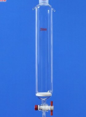 大规格厚壁砂芯磨口玻璃层析柱四氟活塞色谱柱50/60/80mmLH-263