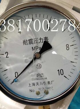 上海天川仪表YN150耐震压力表0-10MPA油压表上海天川耐震压力表