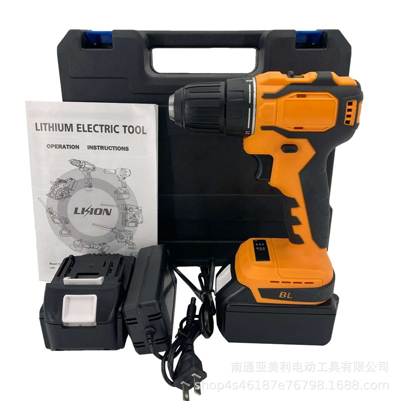 现货速发无刷充电式电钻无线电动螺丝起子冲N击 电动起子 五金工