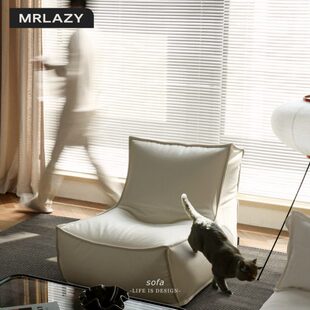 MRLAZY白舟超软懒人沙发床可躺可睡靠背椅子北欧榻榻米单人小沙发