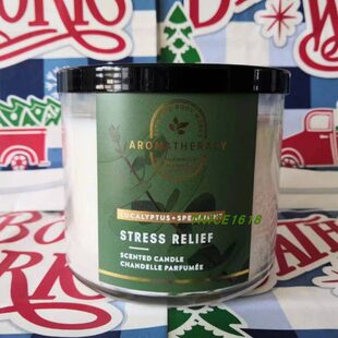 现货Bath&BodyWorks限量BBW桉树薄荷留兰香三芯精油香薰蜡烛411g