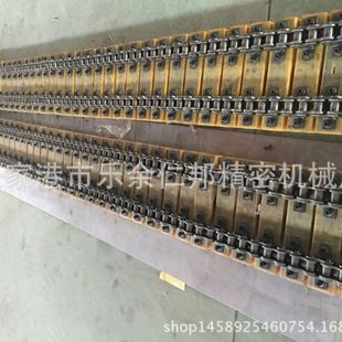 塑料管材 牵引机排链条双排链条履带牵引机链条 内弯外弯链条