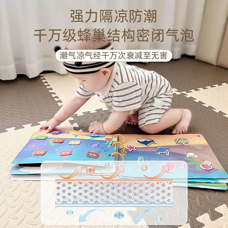 儿童拼接地垫客厅泡沫p地垫爬爬垫家用榻榻米铺地板垫子卧室爬行