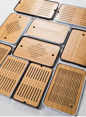 厂家直销日密干泡盘胺竹制式大小托盘旅行茶具茶酒店YEV干泡茶台