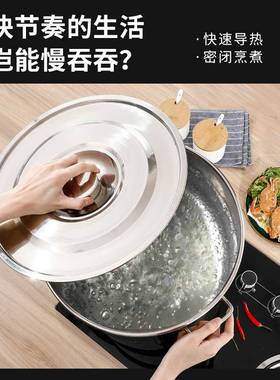锈钢圆桶大带盖大汤锅商用加汤桶厚家用卤水桶米油不桶JQA容量锅