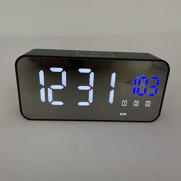 钟学生起床神器大屏数显电子音乐钟床头LCD2207电闹子钟功静音时