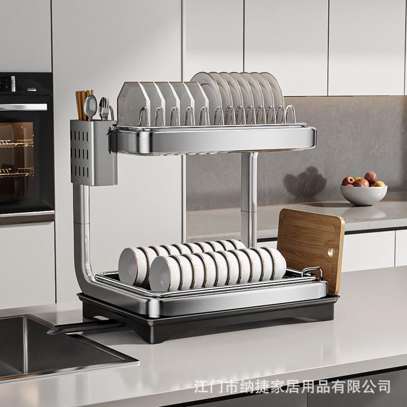 加厚不锈沥钢碗架水架碗盘碗WDJ-8391厨房置物架沥架水篮碗筷碗碟