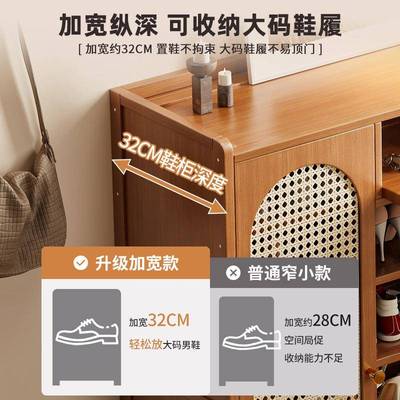 口鞋柜轻奢高楼级感门入柜一体大容量门外道外家居收B32纳置物户