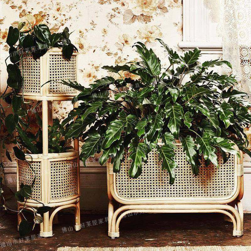 复多藤编花架创意可无品牌/折叠物架室古内真藤层花置篮植物架子,基础建材,脚轮/万向轮,淘宝优惠券,粉丝福利购,淘宝优惠卷