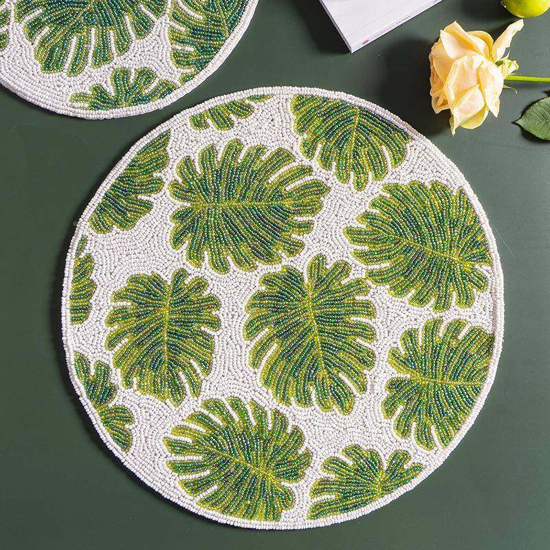 小清新串北欧QZO春茶天绿色珠餐垫隔热垫西餐垫子壶家用杯垫圆形,标准件/零部件/工业耗材,车间地垫,淘宝优惠券,粉丝福利购,淘宝优惠卷