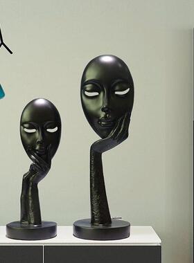 脸思考者创约小摆件家居装饰电视柜现代K103/K10意简个性面具谱摆