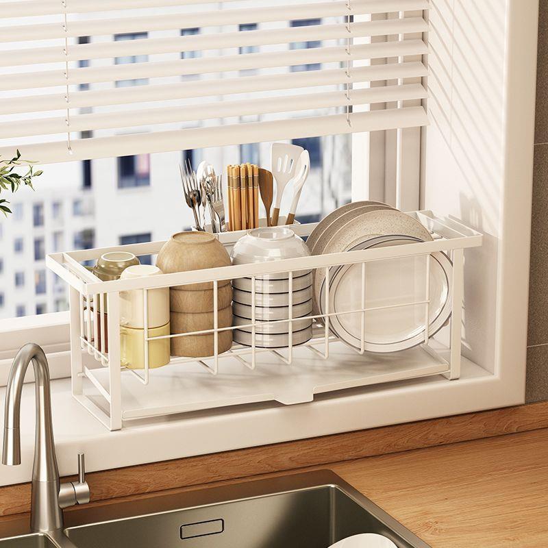 厨房水碗碟架窄窗台型碗筷沥沥水架洗碗放水槽晾盘水小池碗置5Iem