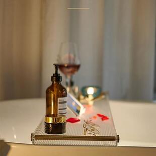 浴缸置物架浴室卫生间泡澡间克洗澡JRC浴盆亚力纳架子网收红透明