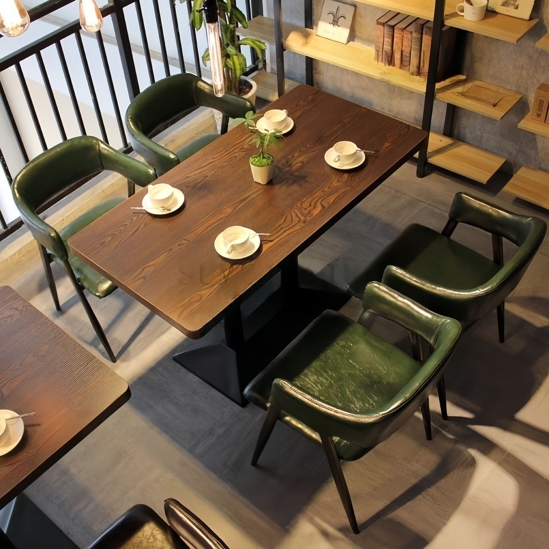 餐桌家用小户型出租房饭桌子简约洽谈桌饭店商用长方形餐桌椅组合