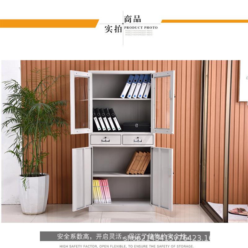 凭广州璃办公家具文柜会计证ED-223档件案资料柜中二斗三斗带锁玻