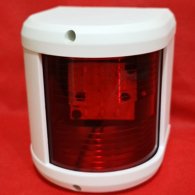 E02022大号游艇左右舷灯 红色绿色灯罩112.5°12V24V5W船用航行信